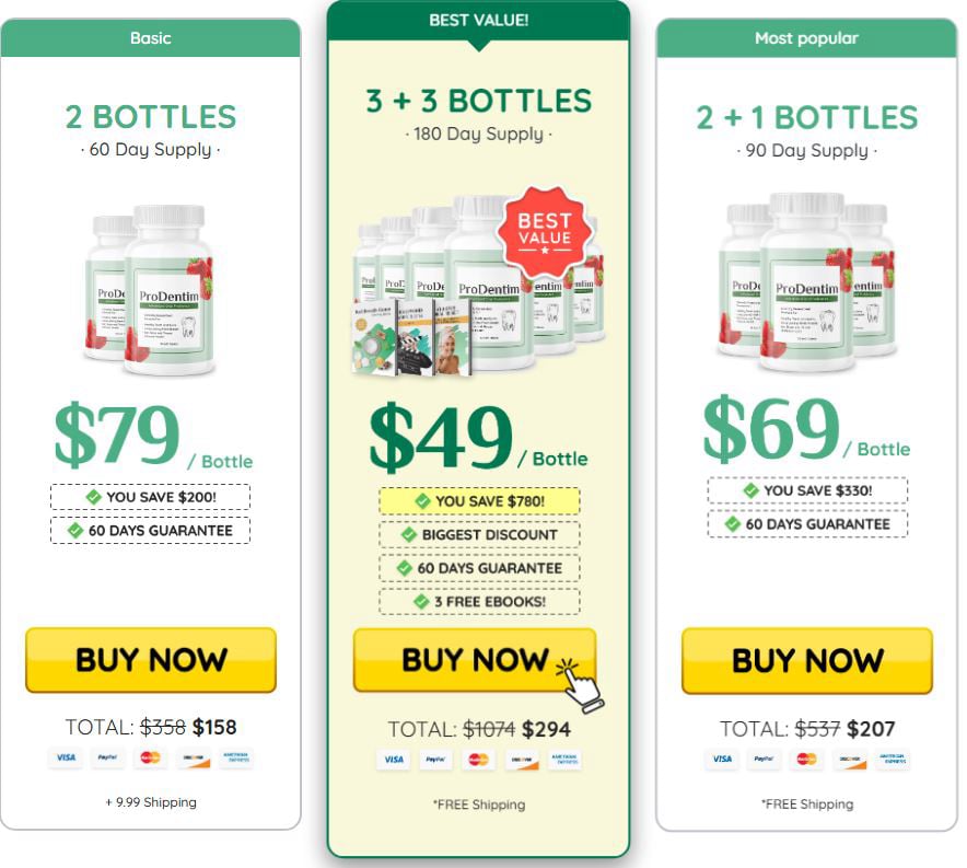 Prodentim buy now page